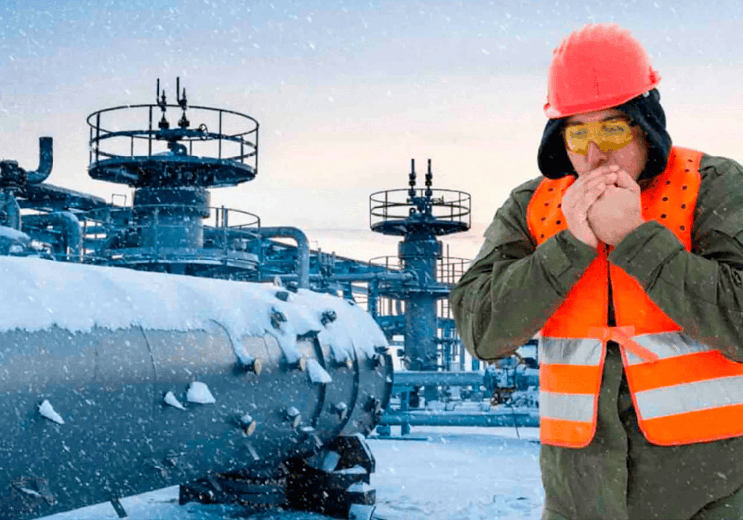 Trabajador expuesto a frio extremo