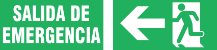 cartel de salida de emergencia